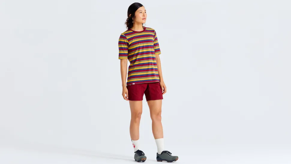 T-shirt à manches courtes Femme en coton - Striped S/F