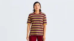 T-shirt à manches courtes Femme en coton - Striped S/F