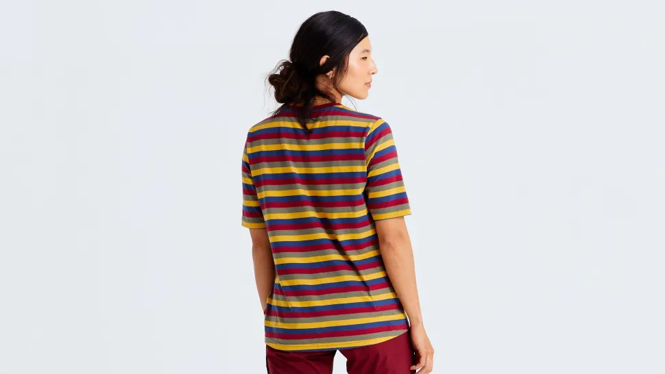 T-shirt à manches courtes Femme en coton - Striped S/F